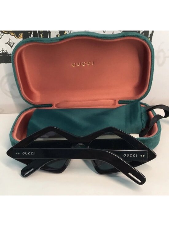 New Authentic Gucci Black Rhinestone Sunglasses. GG0496s 004 main image 5